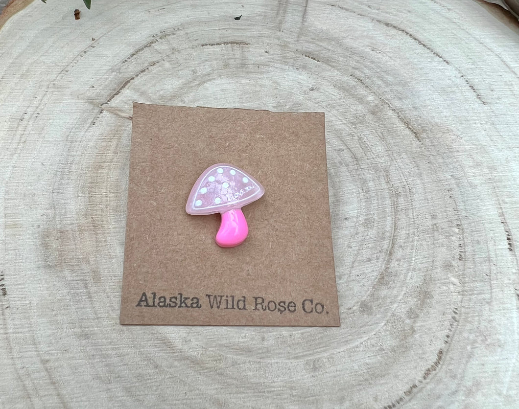 Light Pink Sweetheart Mushroom Pin